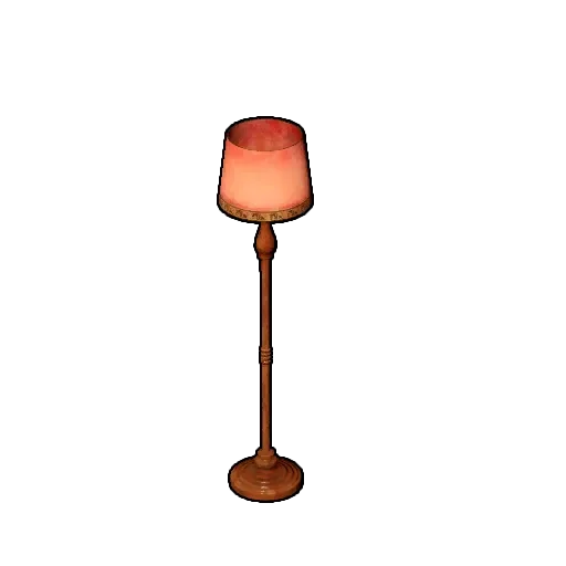 Antique Red Floor Lamp